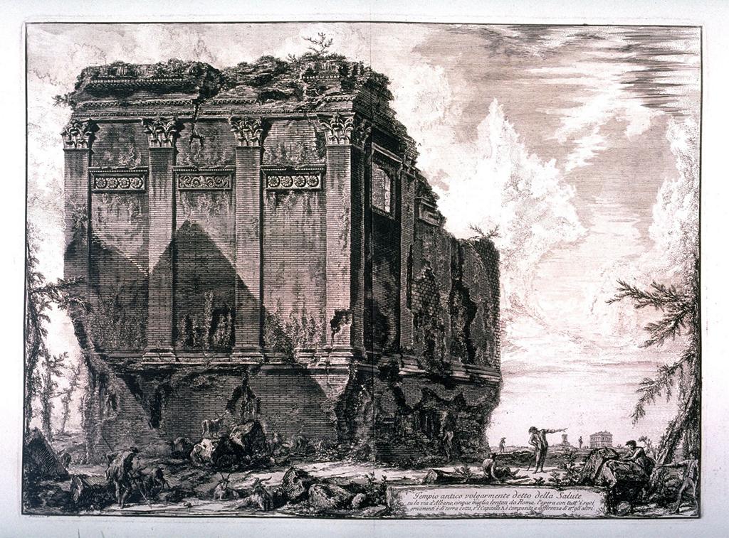 Tempio antico vulgarmente detto della Salute de la serie Vistas de Roma Giovanni Battista Piranesi 1763 Grabado 41.5 x 56.1 cm