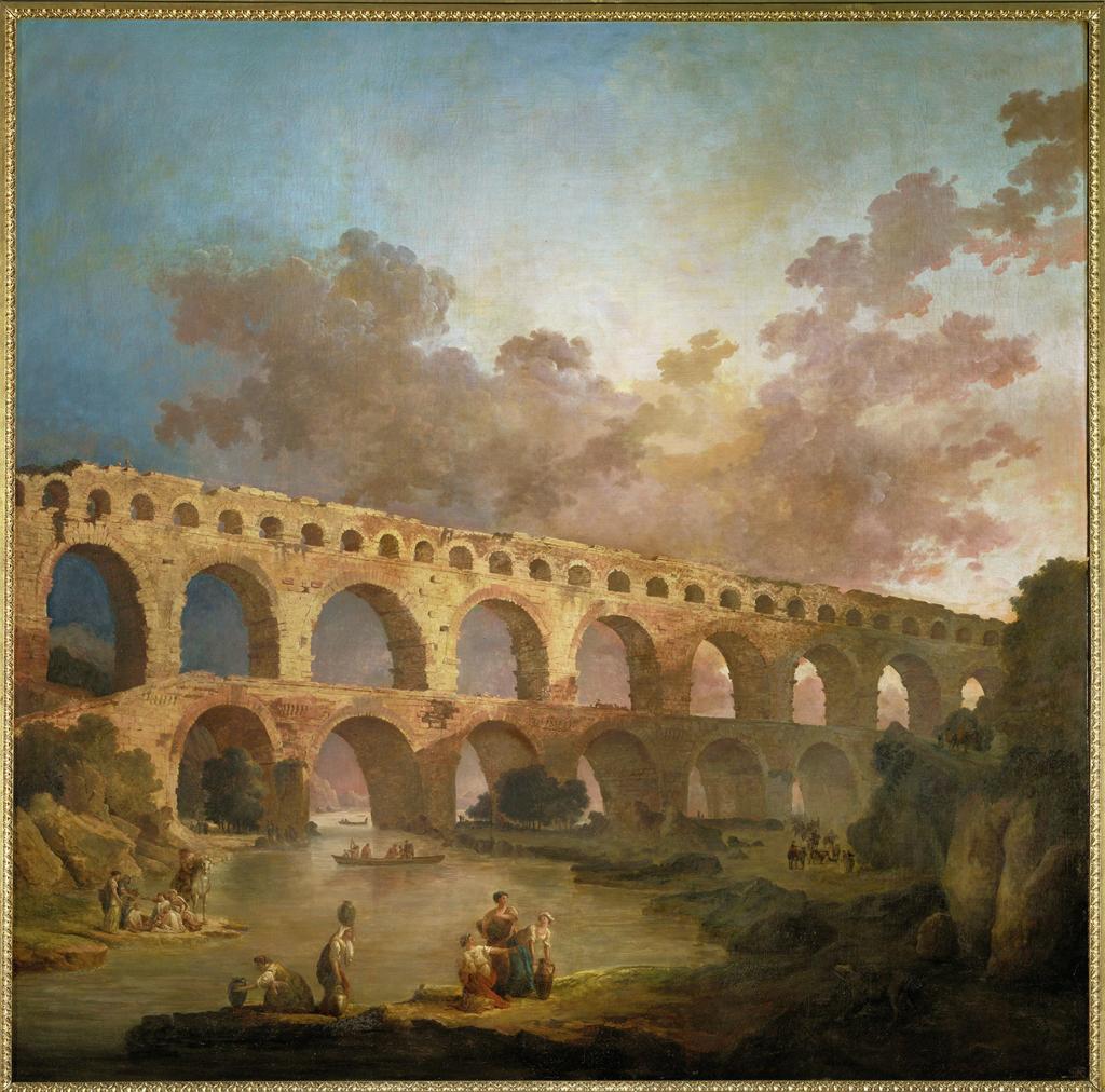     Pont du Gard Hubert Robert 1786 Óleo sobre lienzo 242 x 242 cm
