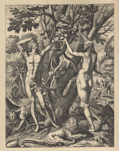 Theodore de Bry. Adan y Eva en America. 1590