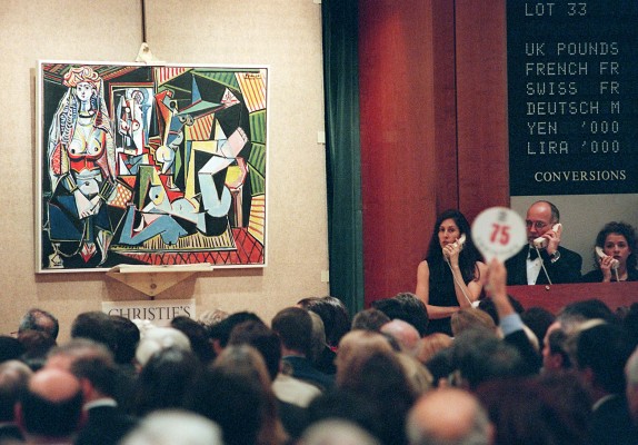 La obra de Pablo Picasso titulada "Les femmes de Alger" fue vendida por 31,9 millones de dólares en esta subasta de Christie's, en 1997. Getty